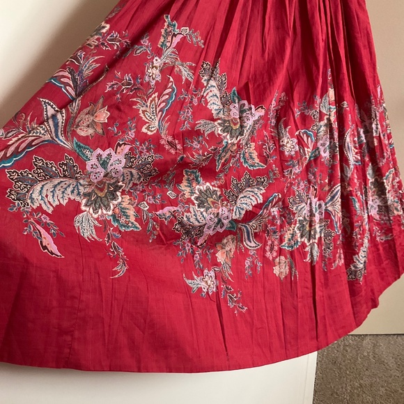 Zimmermann Red Floral Midi Dress - Picture 5 of 8